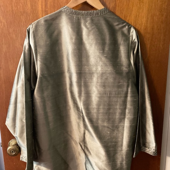 Metallic Open Front Jacket - Picture 3 of 4